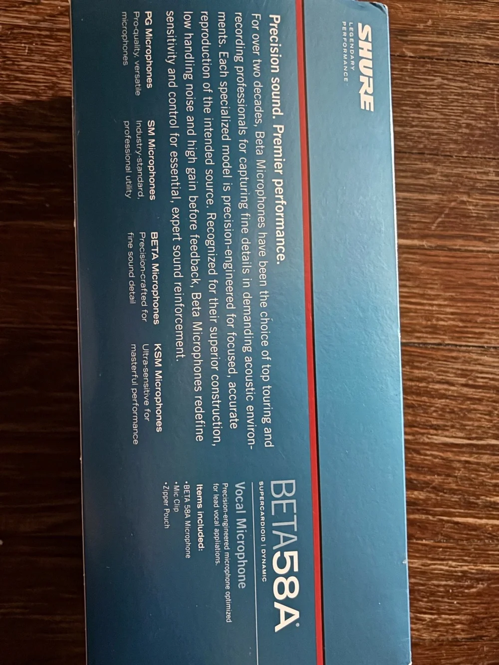 Shure Beta 58A Vocal Microphone - Silver